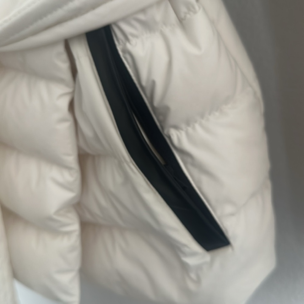 GORGEOUS MACKAGE goose down white wrap jacket S - Picture 5 of 17
